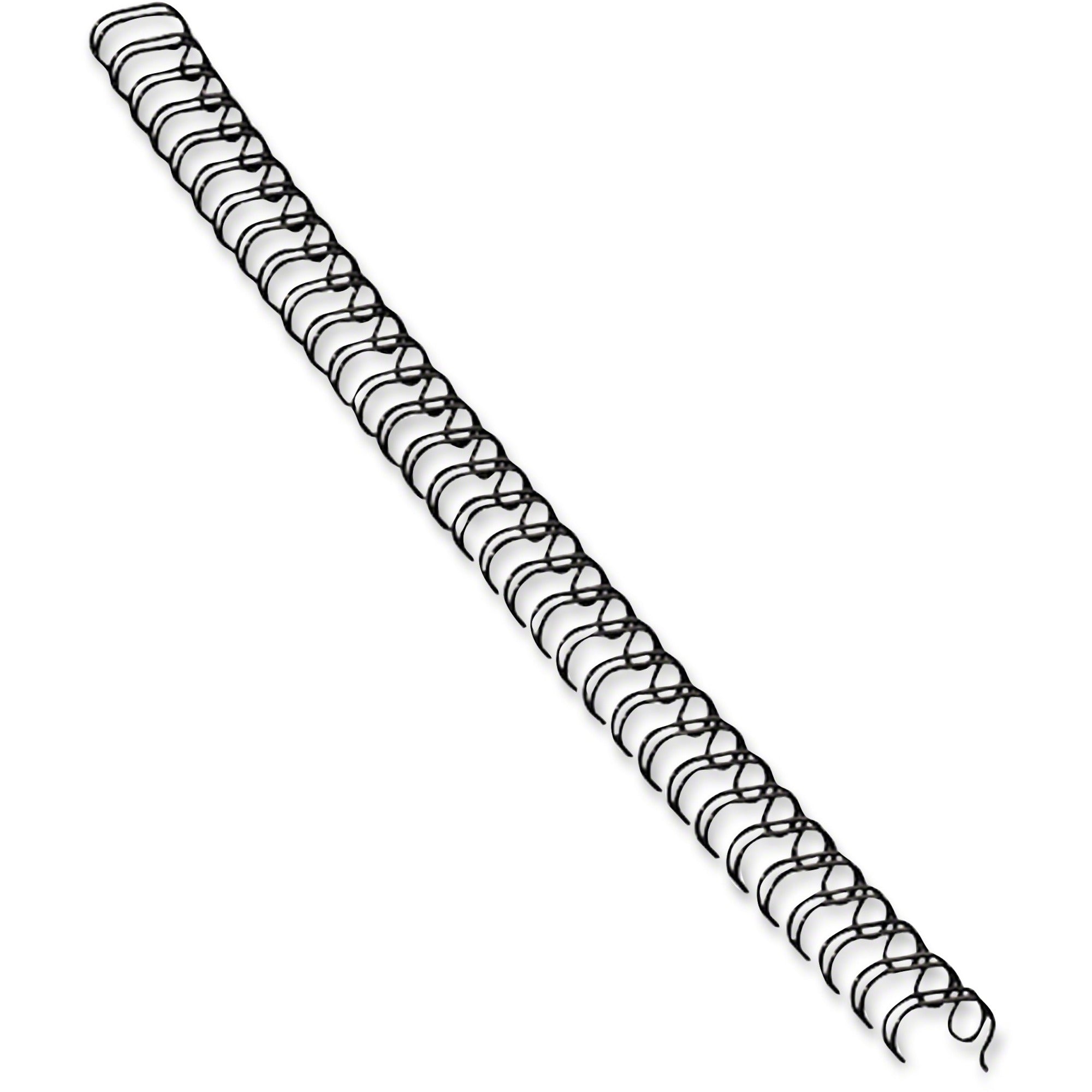 Wire Bindings, 9/16" Diameter, 130 Sheet Capacity, Black, 25/Pack