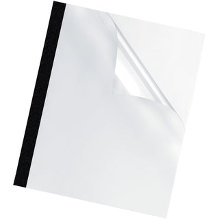 Thermal Binding System Presentation Covers, Clear, 61 to 90 Sheet Capacity, 11 x 8.5, Unpunched, 10/Pack