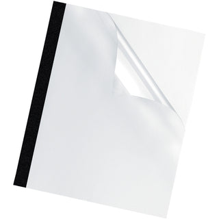 Thermal Binding System Presentation Covers, Clear, 121 to 180 Sheet Capacity, 11 x 8.5, Unpunched, 10/Pack