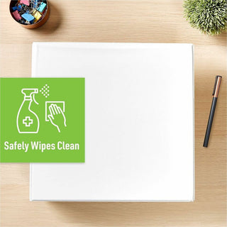 TouchGuard Protection Heavy-Duty View Binders with Slant Rings, 3 Rings, 4" Capacity, 11 x 8.5, White