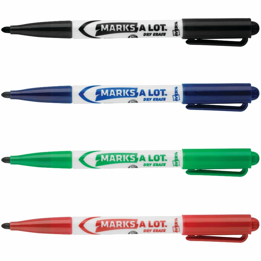 MARKS A LOT Pen-Style Dry Erase Marker Value Pack, Medium Chisel Tip, Assorted Colors, 24/Set (29860)