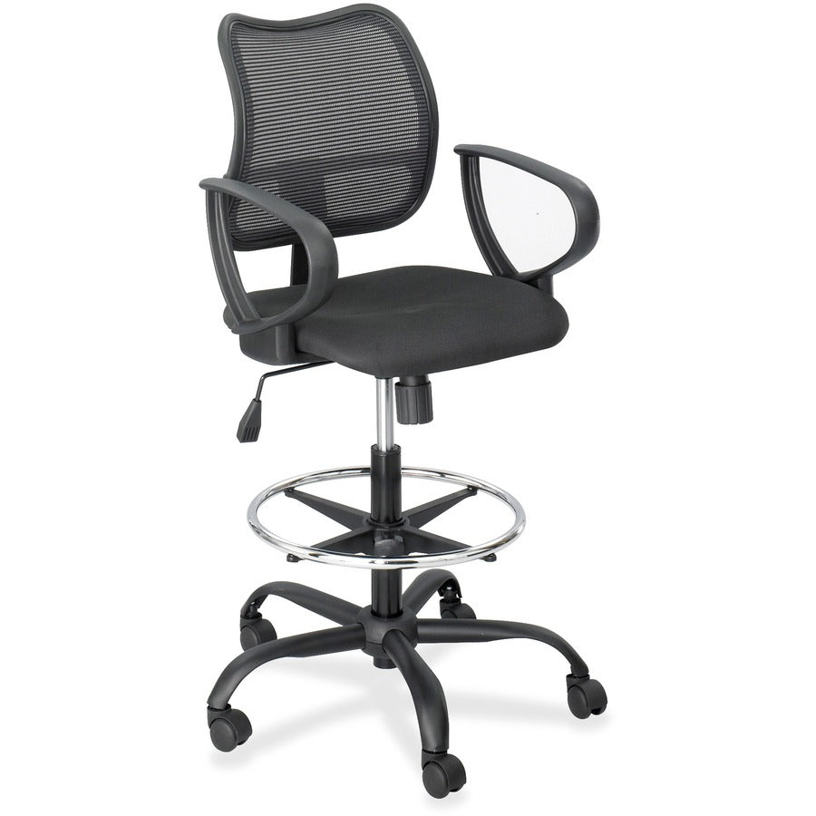 Vue Series Mesh Extended-Height Chair, Supports Up to 250 lb, 23" to 33" Seat Height, Black Fabric