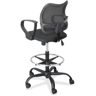 Vue Series Mesh Extended-Height Chair, Supports Up to 250 lb, 23" to 33" Seat Height, Black Fabric