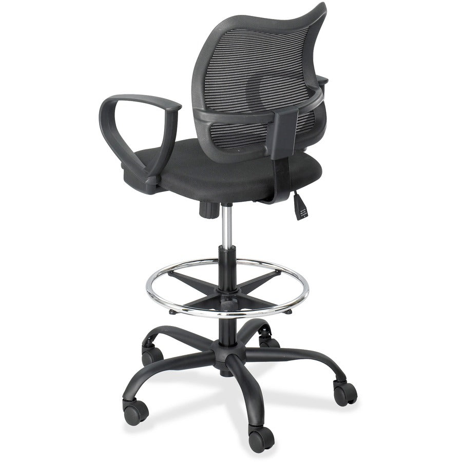 Vue Series Mesh Extended-Height Chair, Supports Up to 250 lb, 23" to 33" Seat Height, Black Fabric