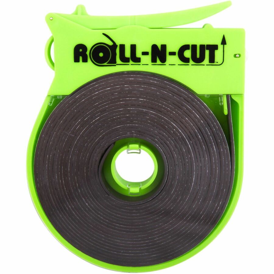Zeus Magnetic Tape with Self-Cutting Dispenser - 15 ft Length x 0.50" Width - Dispenser Included - For Calendar, Mount Picture/Poster - 1 / Roll - Black
