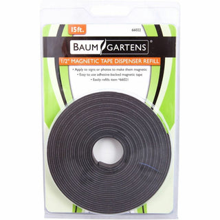 Zeus Magnetic Tape Refill - 15 ft Length x 0.50" Width - For Calendar, Mount Picture/Poster, Metal - 1 / Roll - Black
