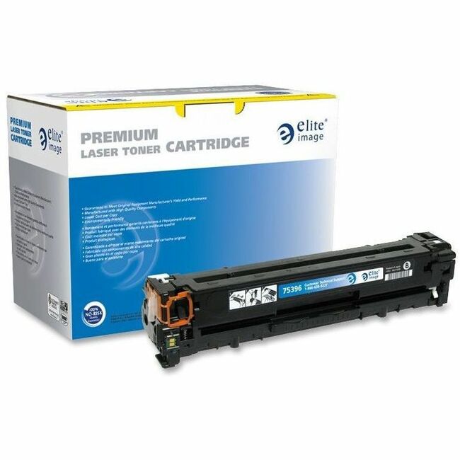 Elite Image Remanufactured Laser Toner Cartridge - Alternative for HP 125A (CB540A) - Black - 1 Each - 2200 Pages - 