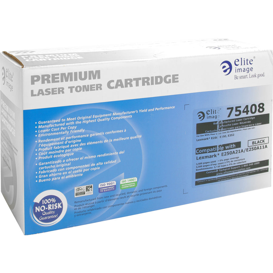Elite Image Remanufactured Toner Cartridge - Alternative for Lexmark (E250A11A) - Laser - 3500 Pages - Black - 1 Each - 
