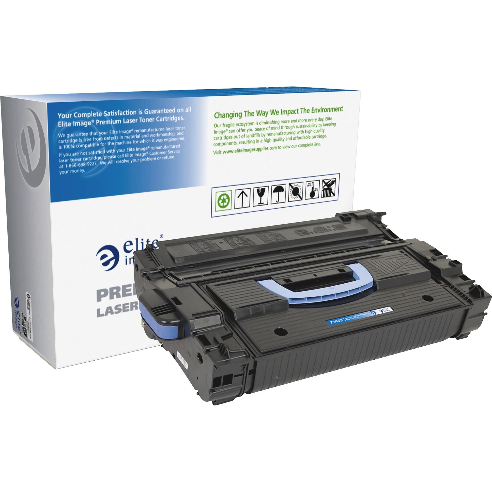 Elite Image Remanufactured MICR Laser Toner Cartridge - Alternative for HP 43X (C8543X) - Black - 1 Each - 30000 Pages - 
