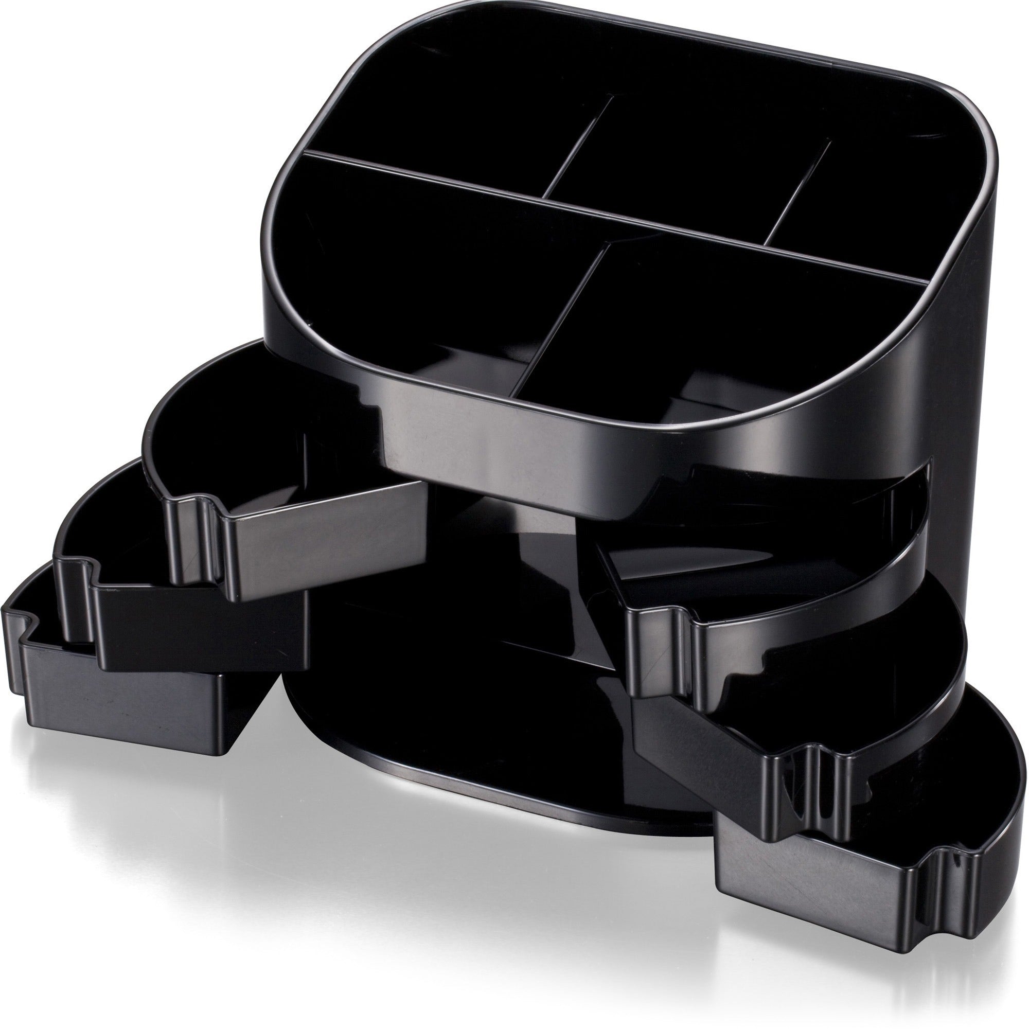 Double Supply Organizer, 11-Compartments, 6 Drawers, Plastic, 6.5 x 4.75 x 5.75, Black