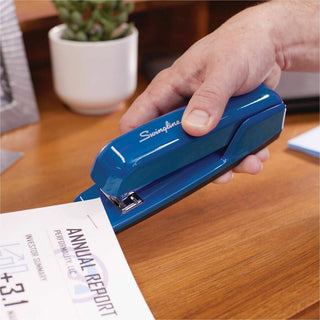 Swingline 747 Business Stapler - 25 of 20lb Paper Sheets Capacity - 210 Staple Capacity - Full Strip - 1/4" Staple Size - 1 Each - Royal Blue