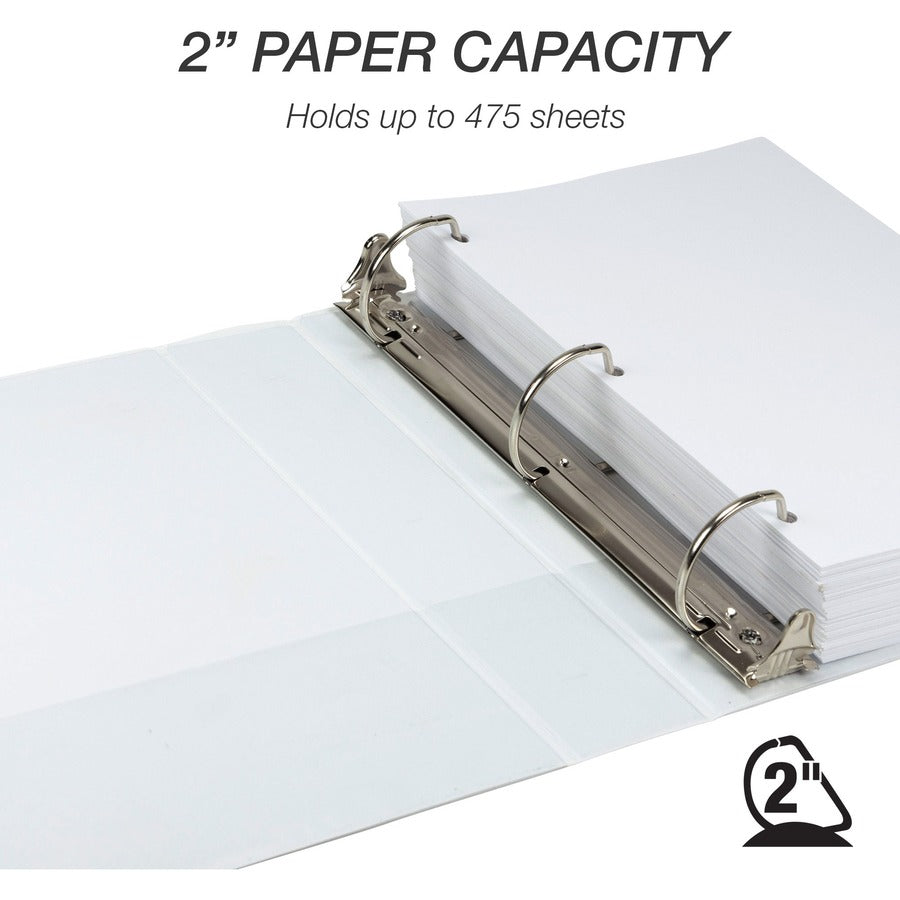 Earth's Choice Plant-Based D-Ring View Binder, 3 Rings, 2" Capacity, 11 x 8.5, White