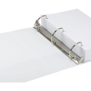 Earth's Choice Plant-Based D-Ring View Binder, 3 Rings, 3" Capacity, 11 x 8.5, White