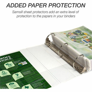 Earth's Choice Plant-Based D-Ring View Binder, 3 Rings, 3" Capacity, 11 x 8.5, White