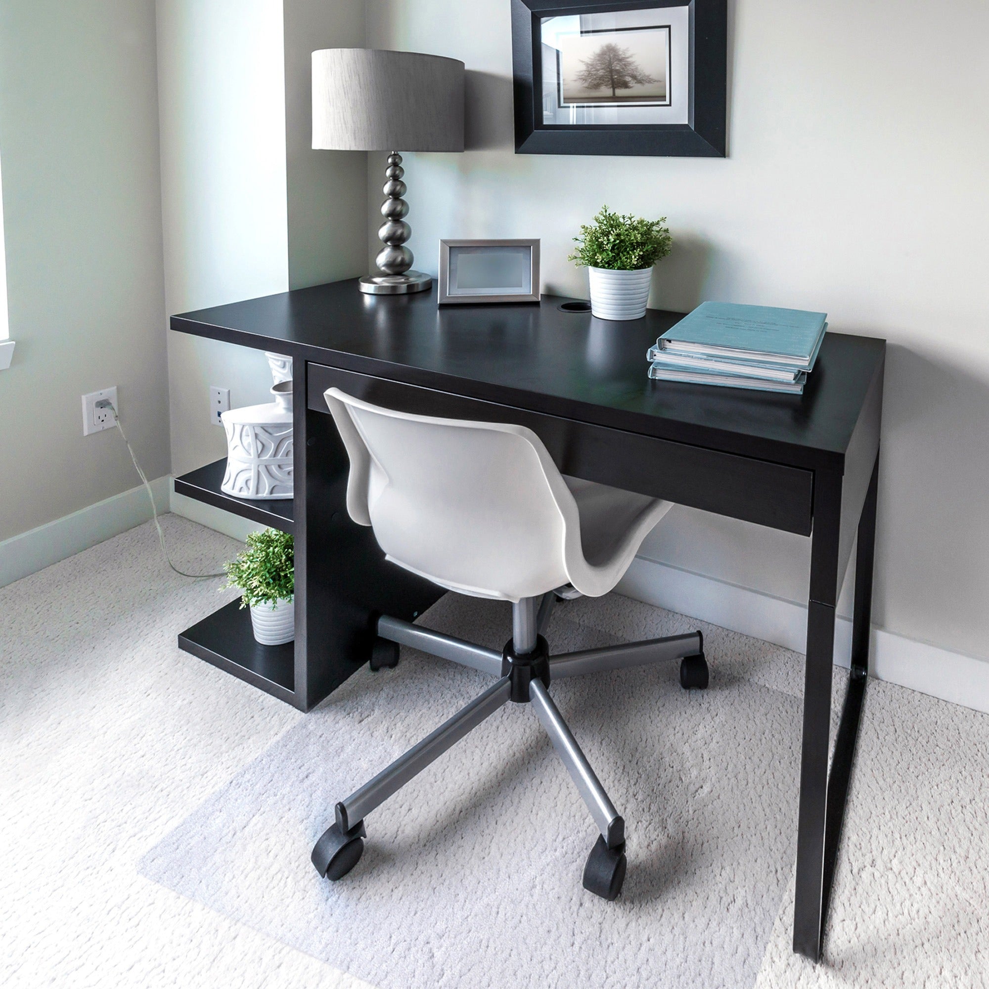 Ultimat Polycarbonate Rectangular Chair Mat for Carpets over 1/2" - 48" x 53" - Clear Rectangular Polycarbonate Chair Mat For Carpets - 53" L x 48" W x 0.11" D