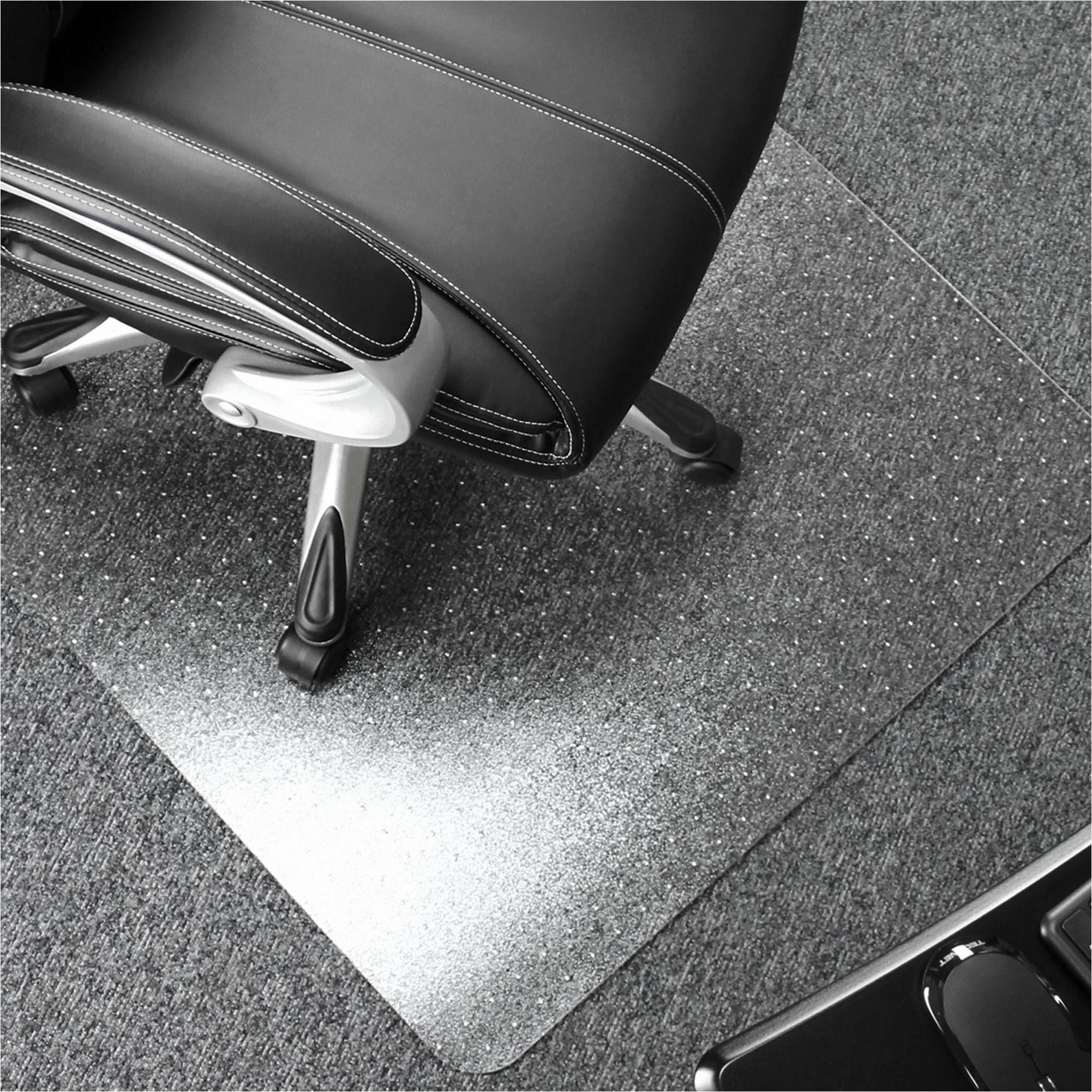 Ultimat Polycarbonate Rectangular Chair Mat for Carpets over 1/2" - 35" x 47" - Clear Rectangular Polycarbonate Chair Mat For Carpets - 47" L x 35" W x 0.11" D - 3