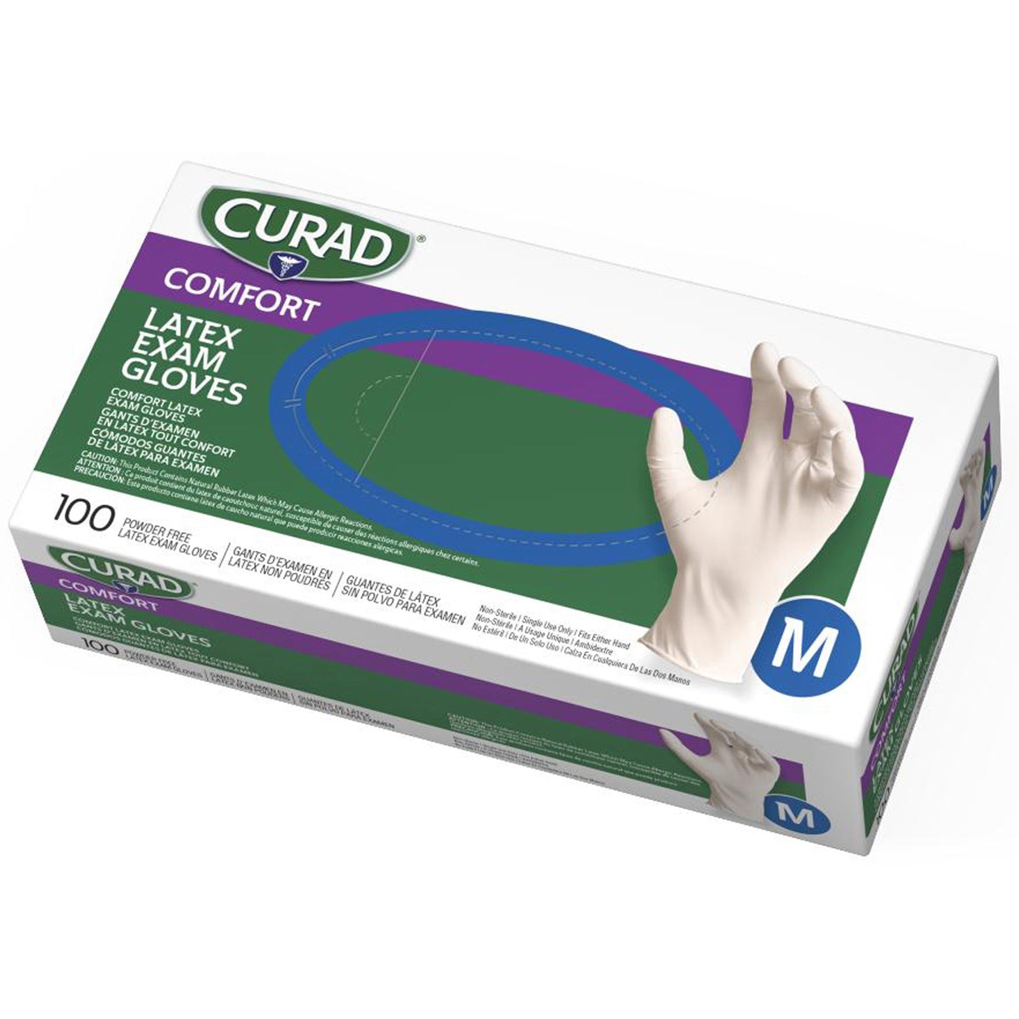 curad-powder-free-latex-exam-gloves-medium-size-white-textured-for-healthcare-working-100-box_miicur8105 - 1