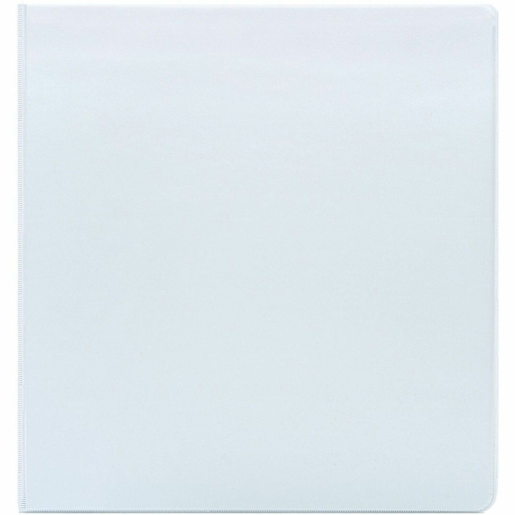 Business Source Round-ring View Binder - 1 1/2" Binder Capacity - Letter - 8 1/2" x 11" Sheet Size - 350 Sheet Capacity - Round Ring Fastener(s) - 2 Internal Pocket(s) - Polypropylene, Chipboard - White - Wrinkle-free, Gap-free Ring, Clear Overlay, N