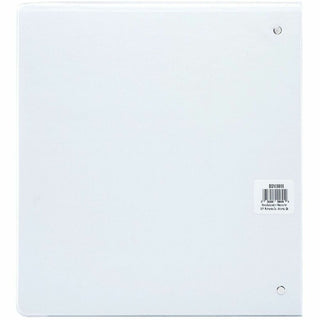 Business Source Round-ring View Binder - 1 1/2" Binder Capacity - Letter - 8 1/2" x 11" Sheet Size - 350 Sheet Capacity - Round Ring Fastener(s) - 2 Internal Pocket(s) - Polypropylene, Chipboard - White - Wrinkle-free, Gap-free Ring, Clear Overlay, N