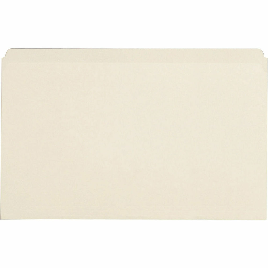 Business Source Straight Tab Cut Legal Recycled Top Tab File Folder - 8 1/2" x 14" - Manila - Manila - 10% Recycled - 100 / Box