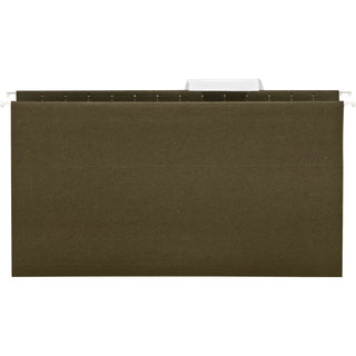 Business Source 1/3 Tab Cut Legal Recycled Hanging Folder - 8 1/2" x 14" - Poly - Green - 100% Recycled - 25 / Box