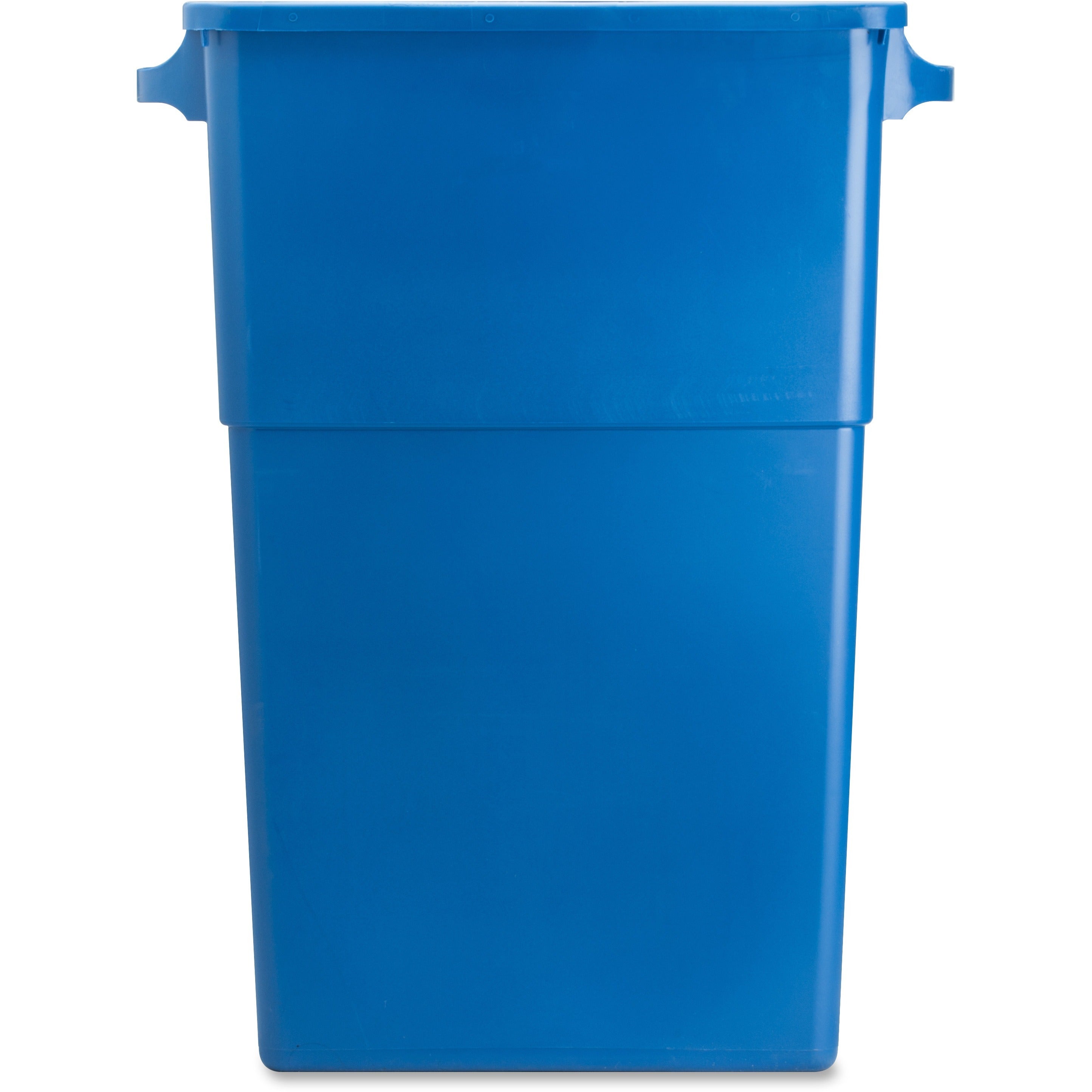 Genuine Joe 23 Gallon Recycling Container - 23 gal Capacity - Rectangular - 30" Height x 22.5" Width x 11" Depth - Blue, White - 1 Each - 