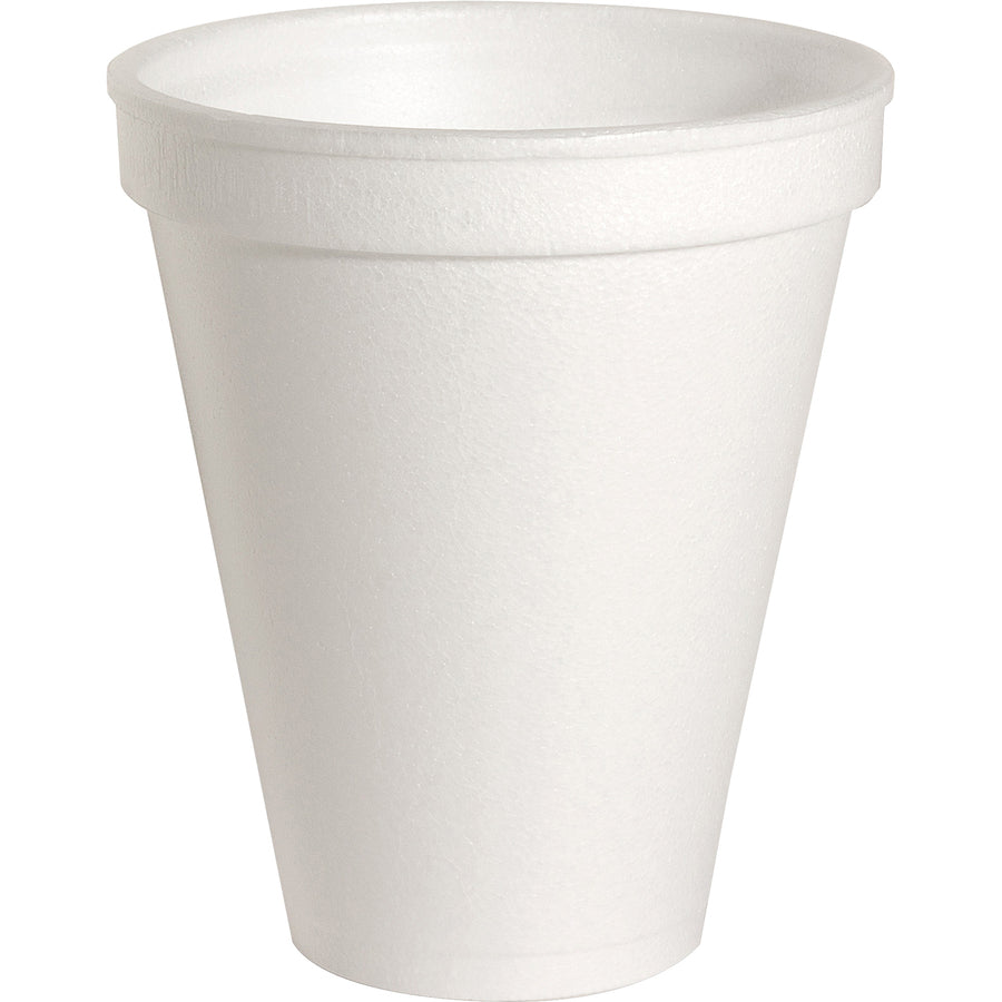 Genuine Joe 8 oz Hot/Cold Foam Cups - 50.0 / Pack - 20 / Carton - White - Foam - Hot Drink, Cold Drink - 