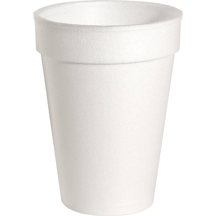 Genuine Joe 10 oz Hot/Cold Foam Cups - 25 / Pack - 40 / Carton - White - Foam - Hot Drink, Cold Drink - 