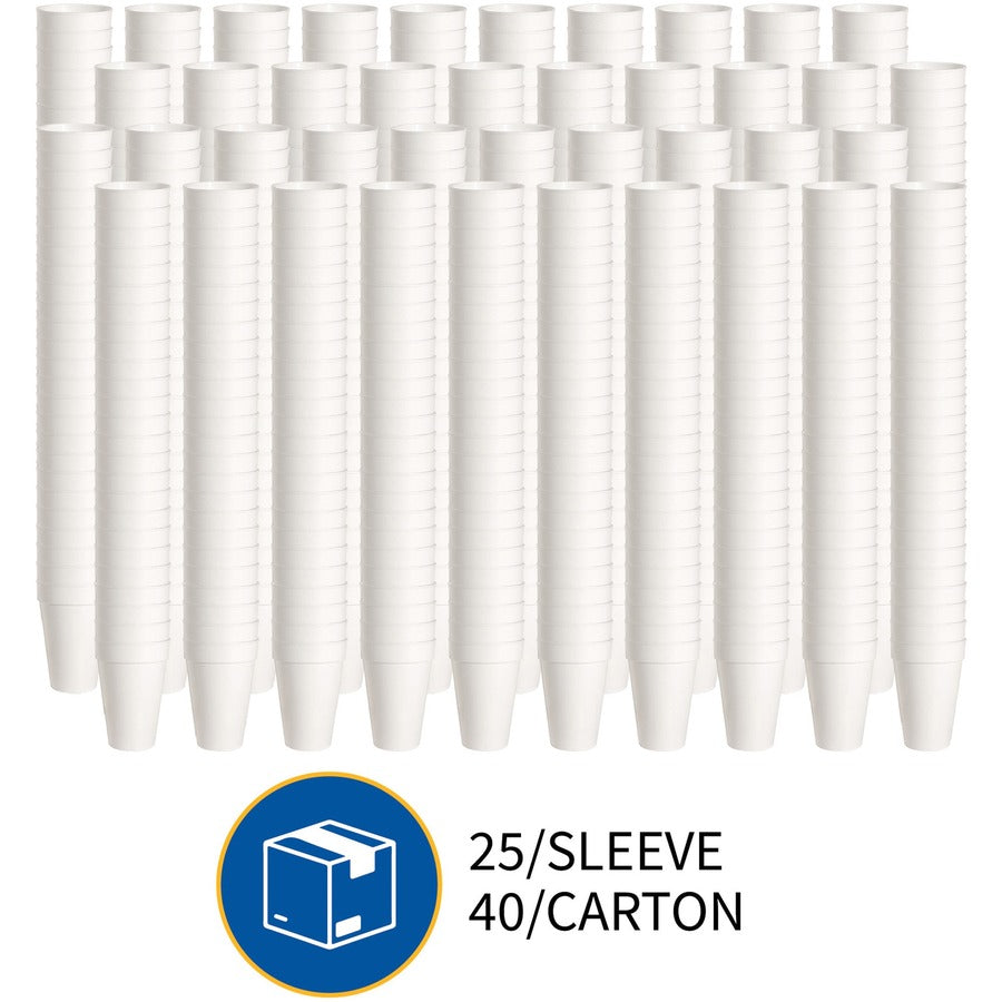 Genuine Joe 14 oz Hot/Cold Foam Cups - 25 / Pack - 40 / Carton - White - Foam - Hot Drink, Cold Drink