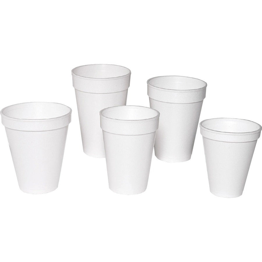 Genuine Joe 16 oz Hot/Cold Foam Cups - 25 / Pack - 20 / Carton - White - Foam - Hot Drink, Cold Drink - 