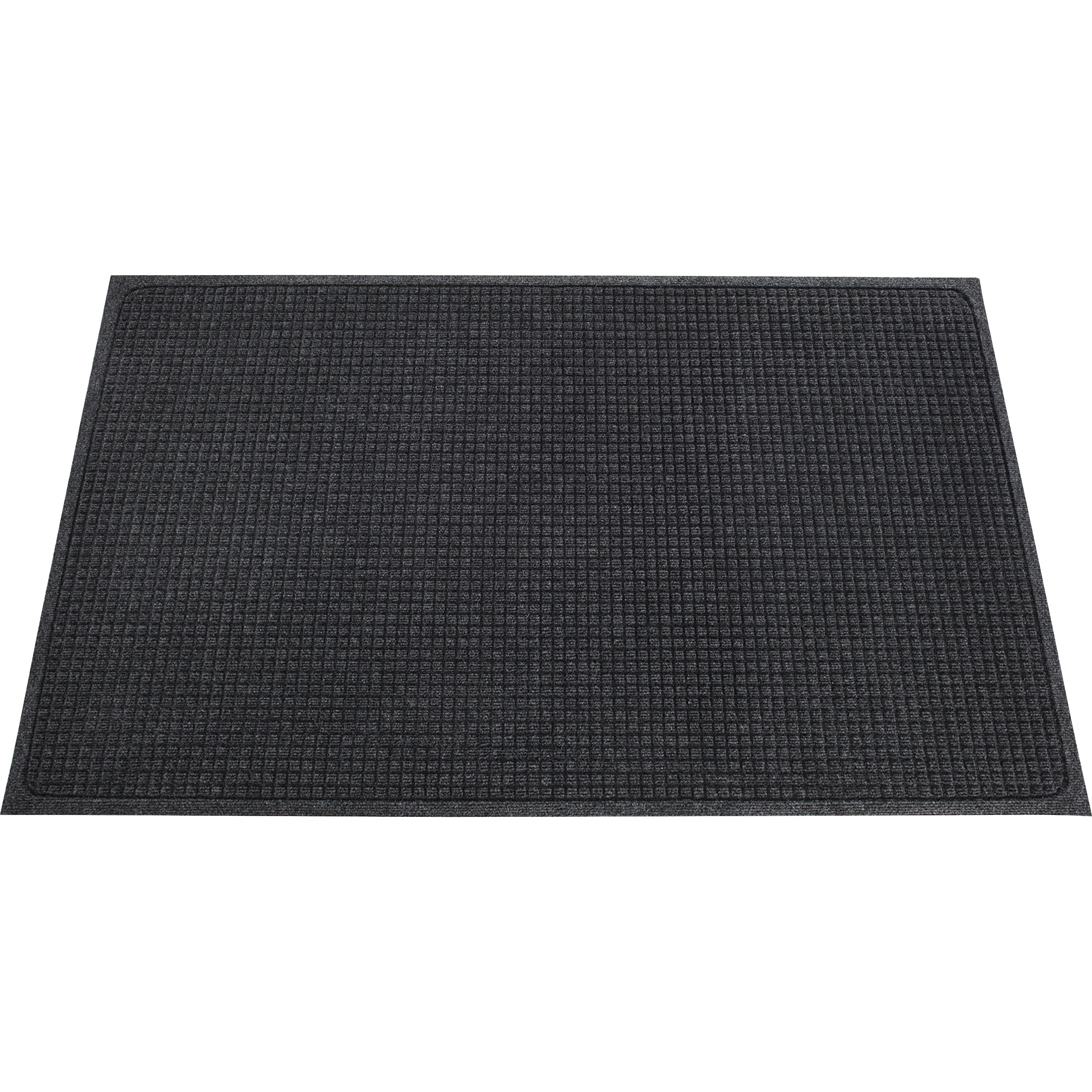 Genuine Joe EcoGuard Indoor Wiper Floor Mats - Indoor - 36" Length x 24" Width - Plastic, Rubber - Charcoal Gray - 1Each - 