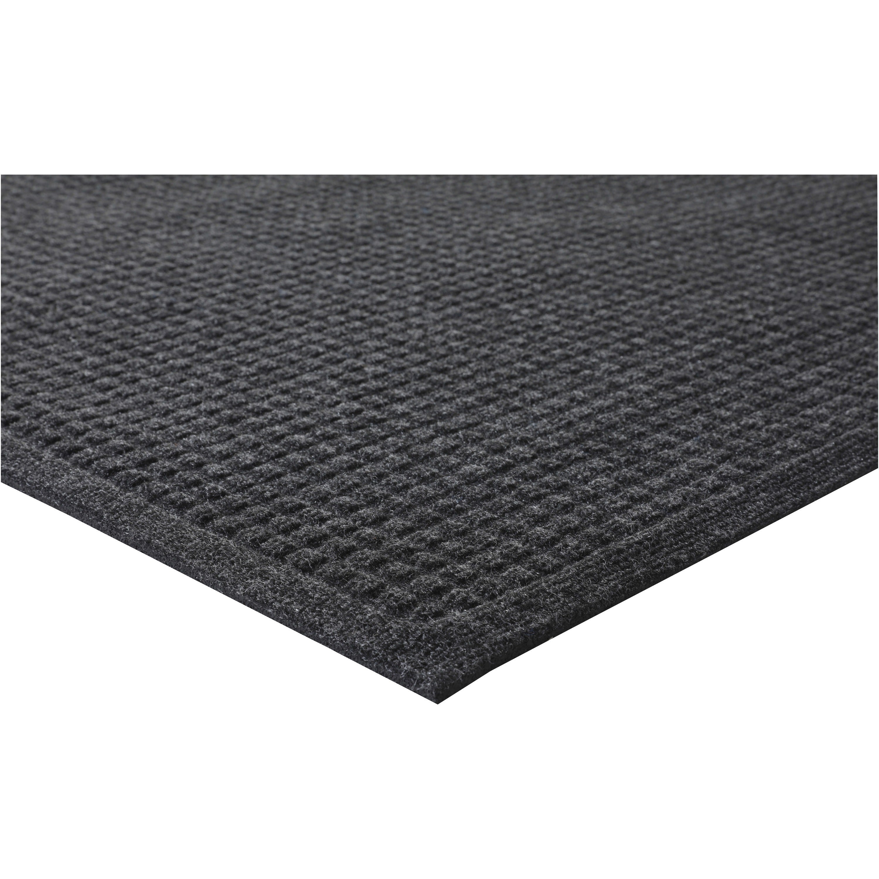 Genuine Joe EcoGuard Indoor Wiper Floor Mats - Indoor - 36" Length x 24" Width - Plastic, Rubber - Charcoal Gray - 1Each - 