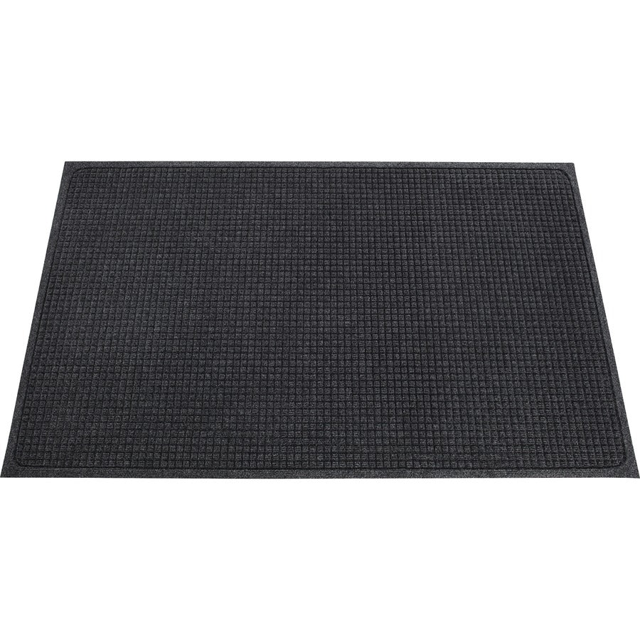 Genuine Joe EcoGuard Indoor Wiper Floor Mats - Indoor - 60" Length x 36" Width - Plastic, Rubber - Charcoal Gray - 1Each
