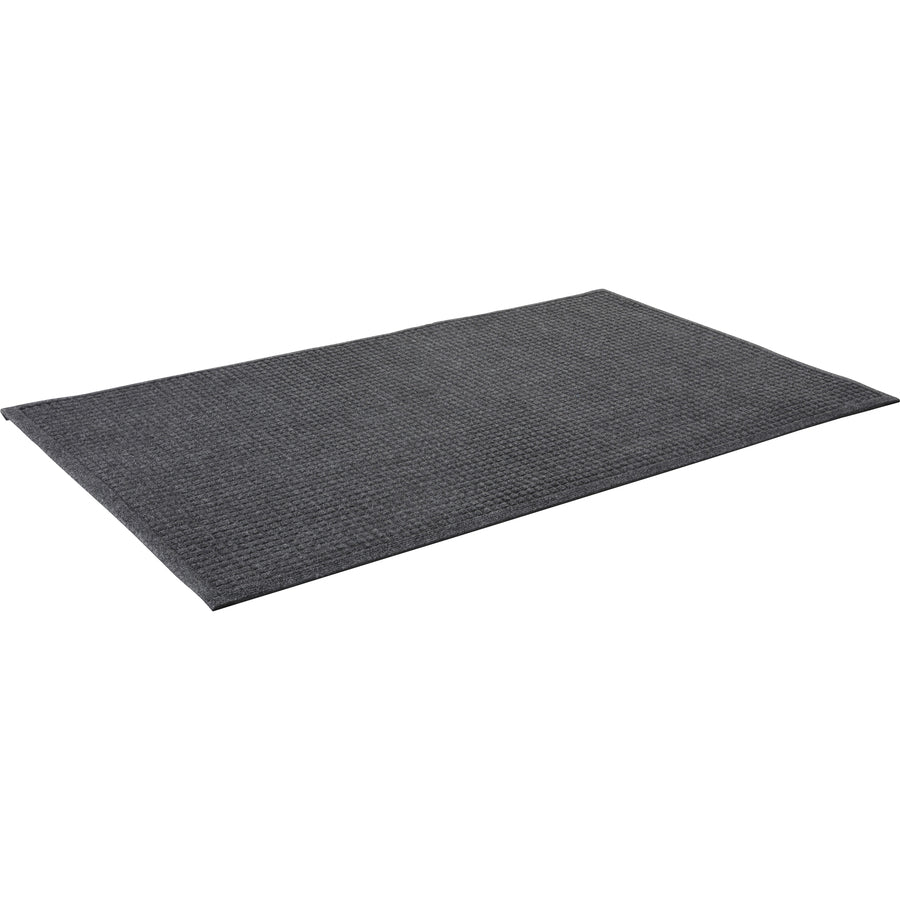 Genuine Joe EcoGuard Indoor Wiper Floor Mats - Indoor - 60" Length x 36" Width - Plastic, Rubber - Charcoal Gray - 1Each