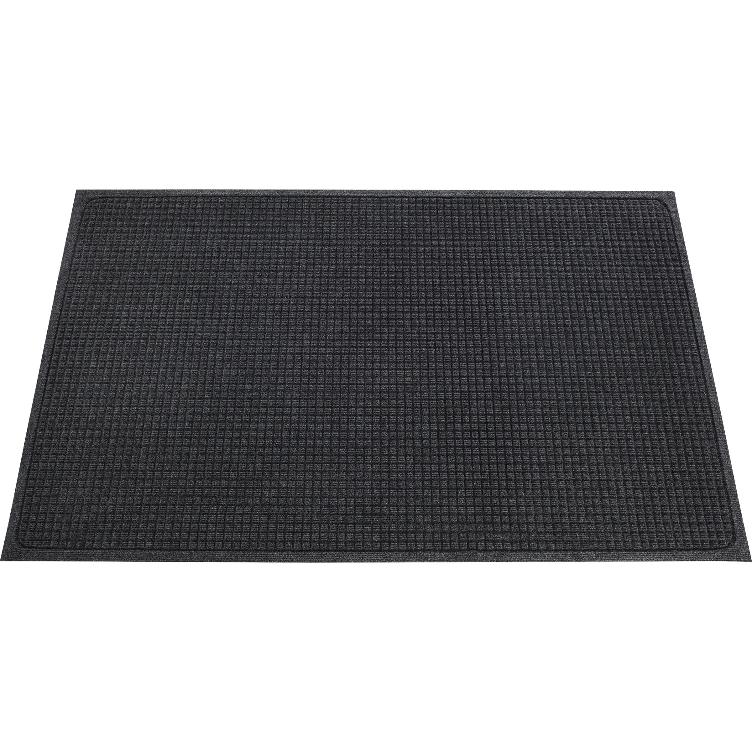 Genuine Joe EcoGuard Indoor Wiper Floor Mats - Indoor - 72" Length x 48" Width - Plastic, Rubber - Charcoal Gray - 1Each - 
