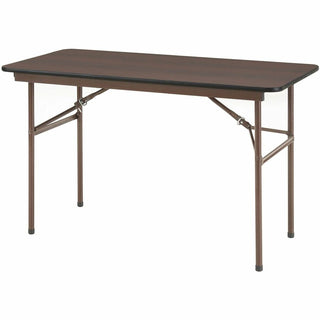 Lorell Economy Folding Table - For - Table TopMelamine Rectangle Top - 500 lb Capacity - 48" Table Top Length x 24" Table Top Width x 0.63" Table Top Thickness - 29" Height - Mahogany - 1 Each
