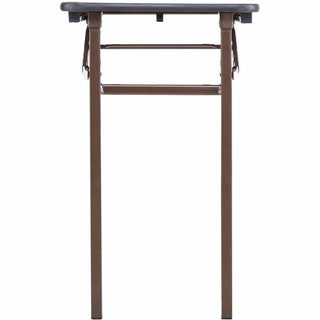 Lorell Economy Folding Table - For - Table TopMelamine Rectangle Top - 500 lb Capacity - 48" Table Top Length x 24" Table Top Width x 0.63" Table Top Thickness - 29" Height - Mahogany - 1 Each