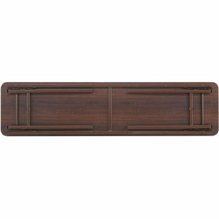 Lorell Economy Folding Table - For - Table TopMelamine Rectangle Top - 500 lb Capacity - 96" Table Top Length x 30" Table Top Width x 0.63" Table Top Thickness - 29" Height - Mahogany - 1 Each