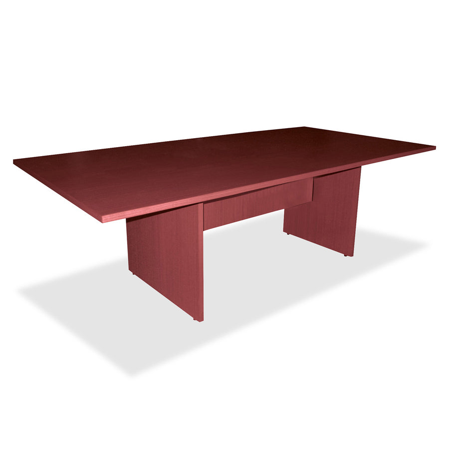 Lorell Essentials Rectangular Conference Tabletop - For - Table TopRectangle Top x 48" Table Top Width x 96" Table Top Depth x 1.25" Table Top Thickness - 1" Height x 94.50" Width x 47.25" Depth - Assembly Required - Mahogany - 1 Each - 