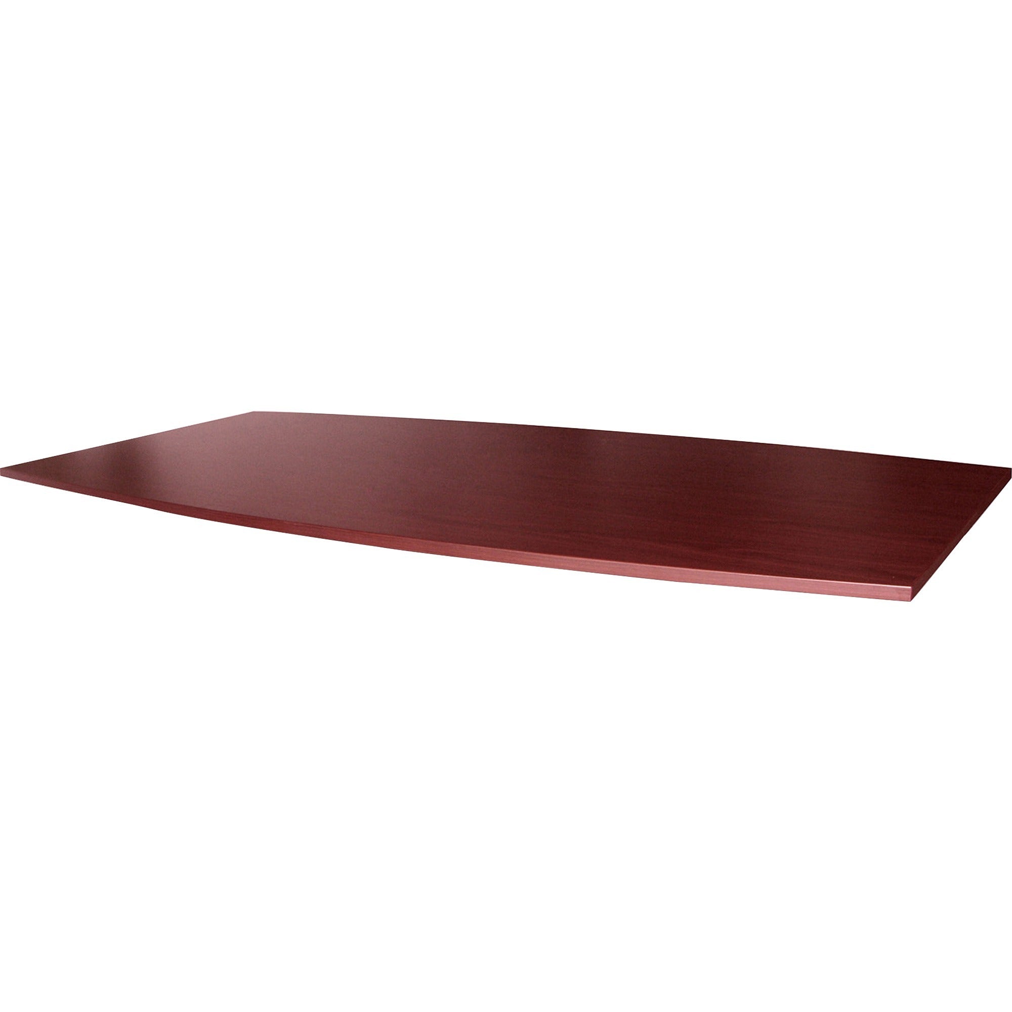 Lorell Essentials Boat-Shaped Conference Tabletop (Box 1 of 2) - For - Table TopBoat Top x 48" Table Top Width x 96" Table Top Depth x 1.25" Table Top Thickness - 1" Height x 94.50" Width x 47.25" Depth - Assembly Required - Mahogany - 1 Each