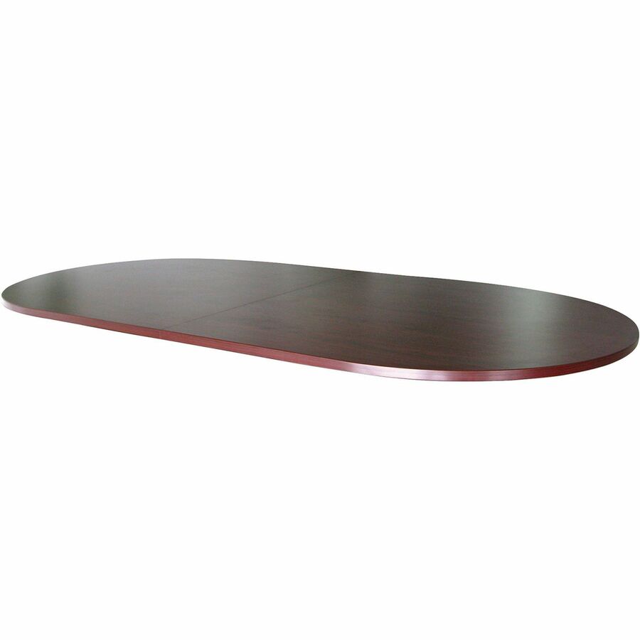 Lorell Essentials Oval Conference Tabletop - For - Table TopOval Top x 48" Table Top Width x 96" Table Top Depth x 1.25" Table Top Thickness - 1" Height x 94.50" Width x 47.25" Depth - Assembly Required - Mahogany - 1 Each