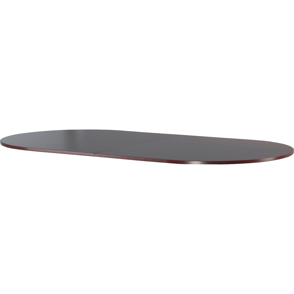 Lorell Essentials Oval Conference Tabletop - For - Table TopOval Top x 48" Table Top Width x 96" Table Top Depth x 1.25" Table Top Thickness - 1" Height x 94.50" Width x 47.25" Depth - Assembly Required - Mahogany - 1 Each
