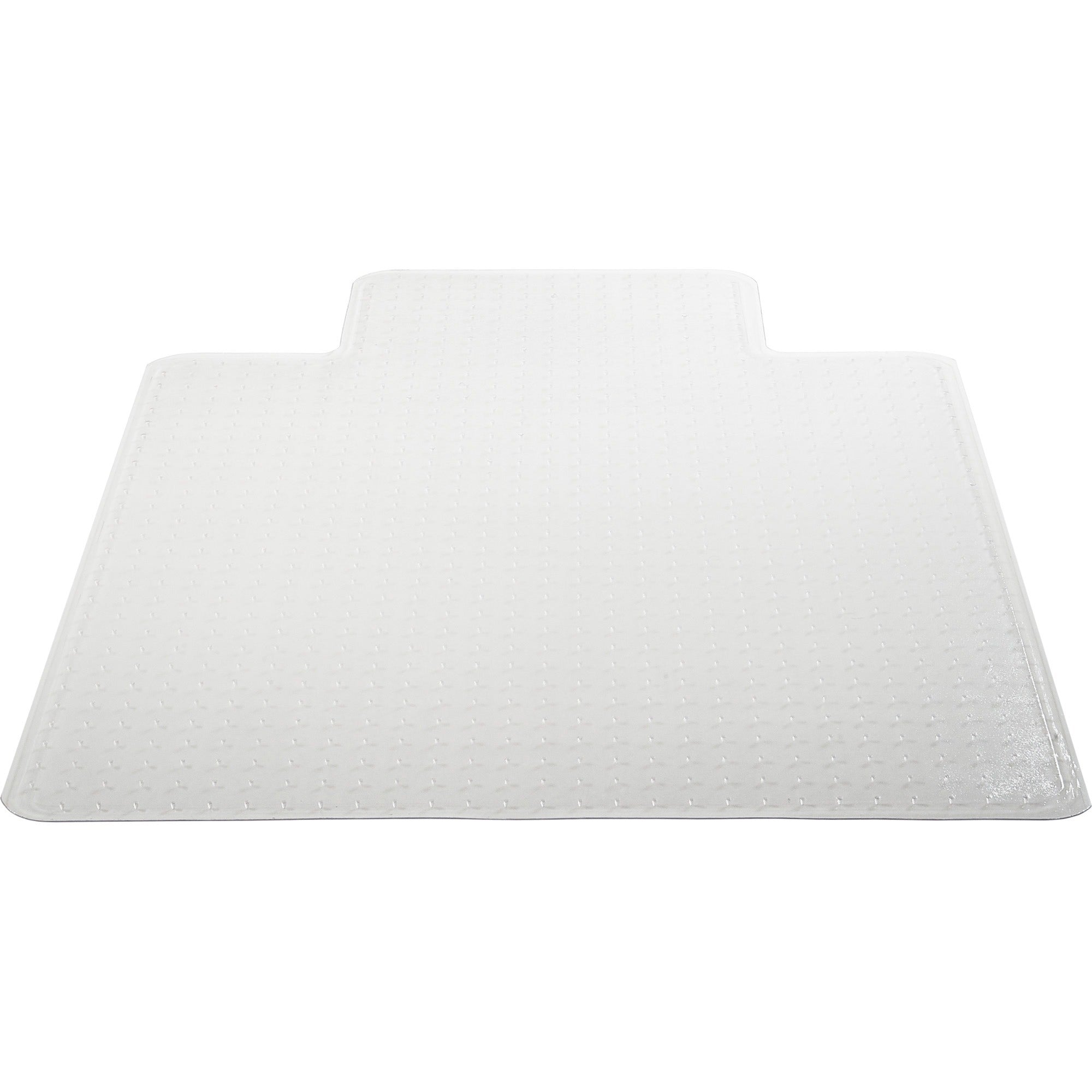 Lorell Wide Lip Low-pile Chairmat - Carpeted Floor - 53" Length x 45" Width x 0.122" Thickness - Lip Size 12" Length x 25" Width - Vinyl - Clear - 1Each - 