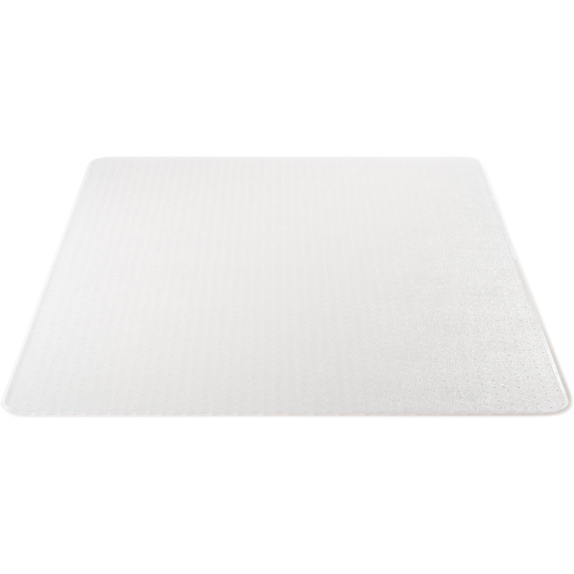 Lorell Plush-pile Chairmat - Carpeted Floor - 60" Length x 46" Width x 0.173" Thickness - Rectangular - Vinyl - Clear - 1Each - 