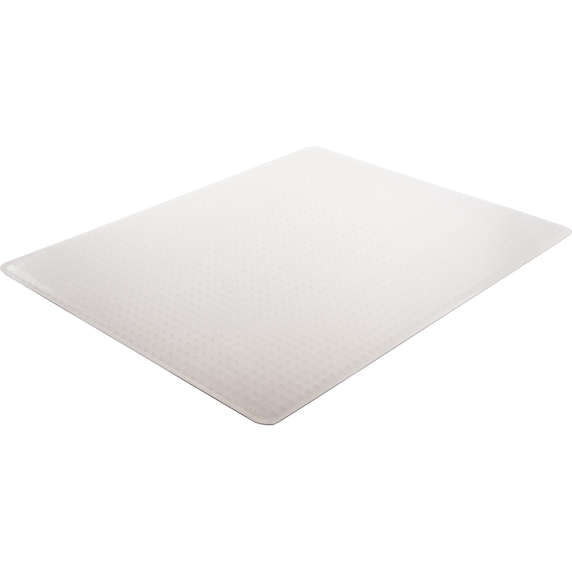 Lorell Plush-pile Chairmat - Carpeted Floor - 60" Length x 46" Width x 0.173" Thickness - Rectangular - Vinyl - Clear - 1Each - 