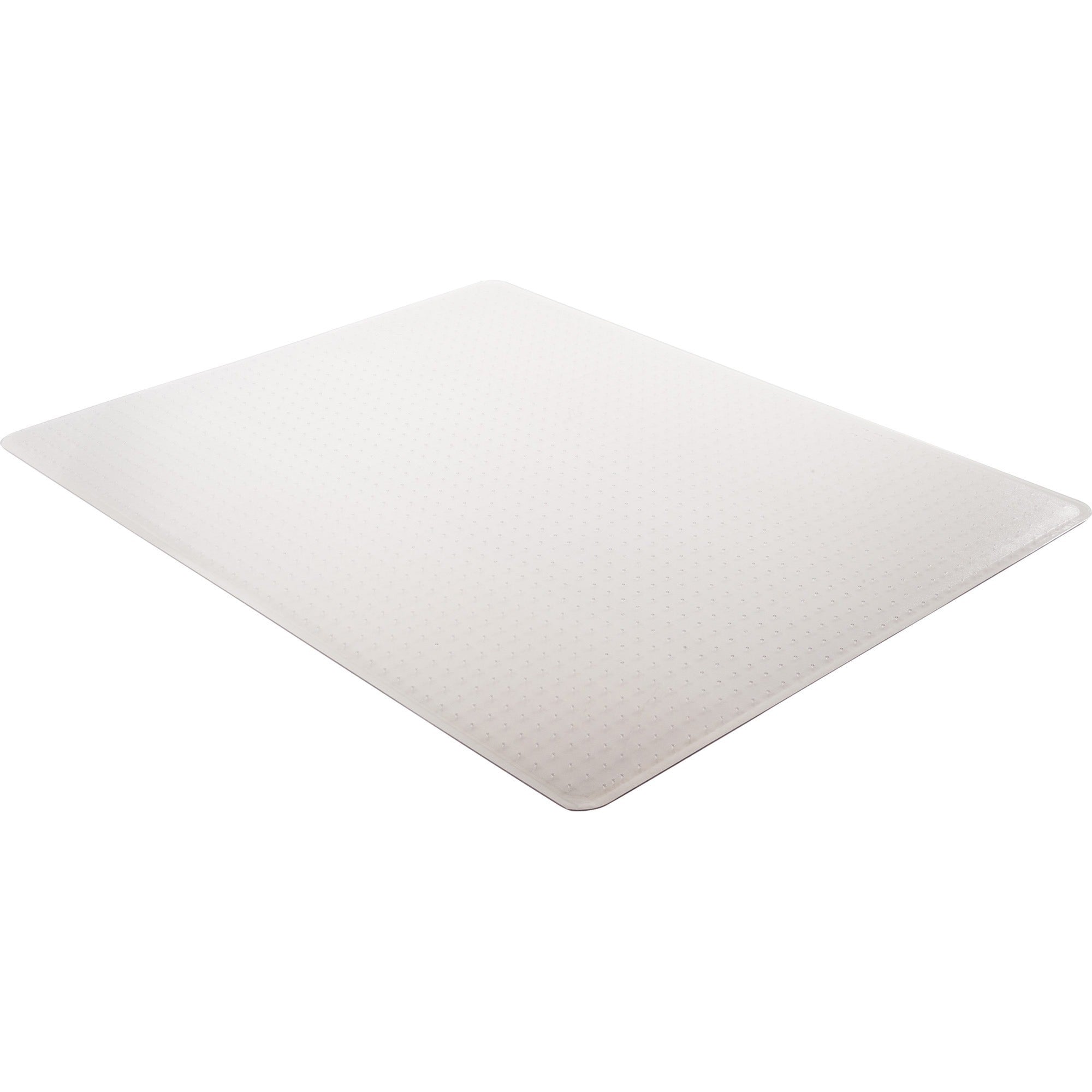 Lorell Plush-pile Chairmat - Carpeted Floor - 60" Length x 46" Width x 0.173" Thickness - Rectangular - Vinyl - Clear - 1Each - 