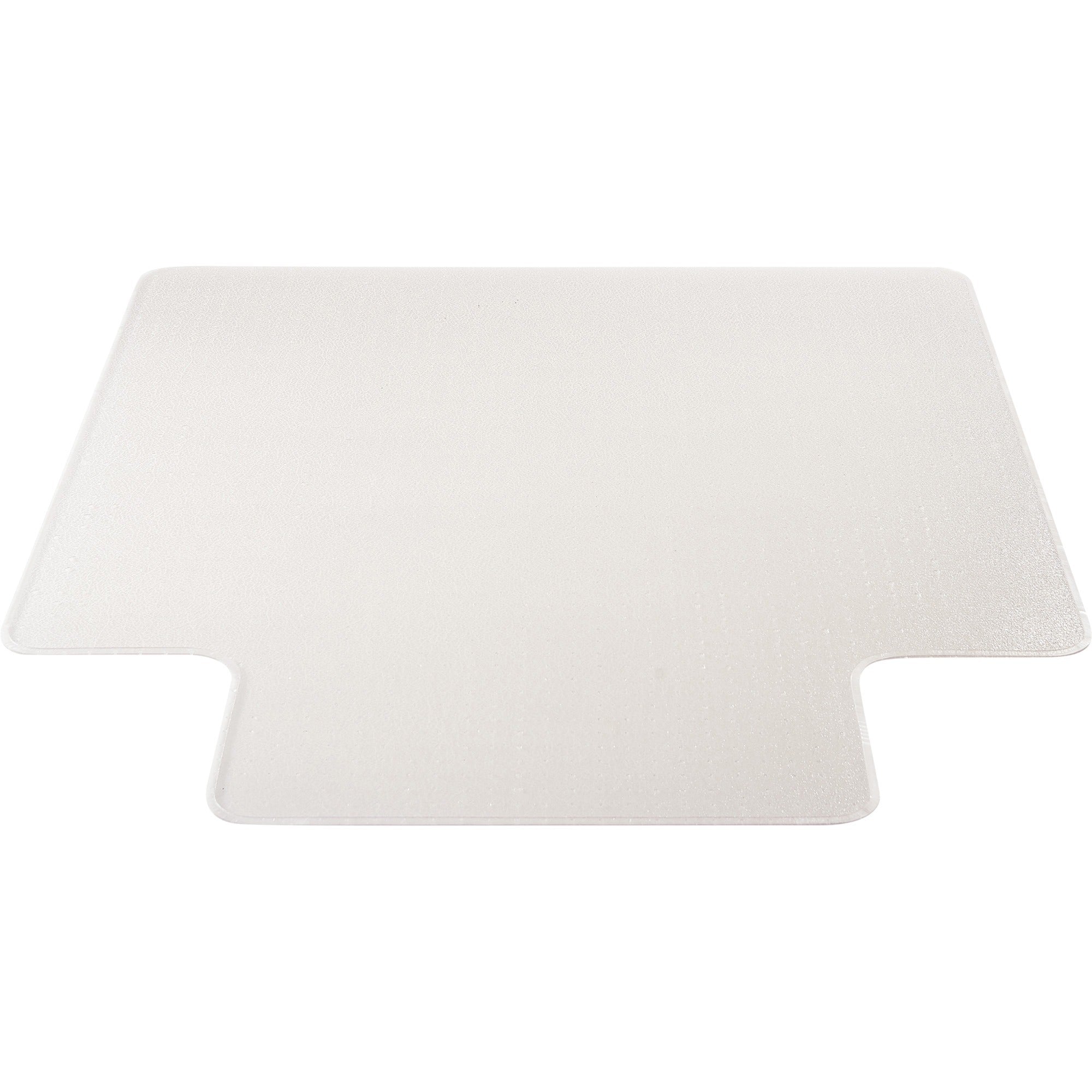Lorell Plush-pile Wide-Lip Chairmat - Carpeted Floor - 53" Length x 45" Width x 0.173" Thickness - Lip Size 12" Length x 25" Width - Vinyl - Clear - 1Each - 