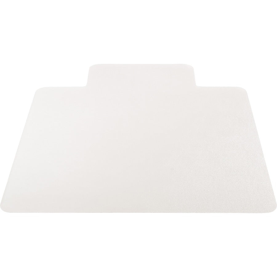 Lorell Wide Lip Chairmat - Hard Floor, Wood Floor, Vinyl Floor, Tile Floor - 60" Length x 46" Width x 0.095" Thickness - Lip Size 12" Length x 25" Width - Vinyl - Clear - 1Each
