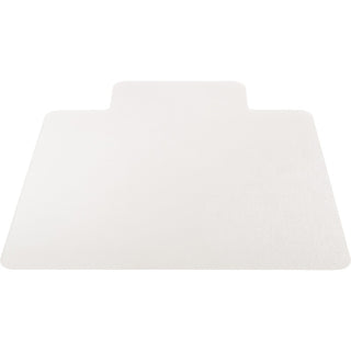 Lorell Wide Lip Chairmat - Hard Floor, Wood Floor, Vinyl Floor, Tile Floor - 60" Length x 46" Width x 0.095" Thickness - Lip Size 12" Length x 25" Width - Vinyl - Clear - 1Each