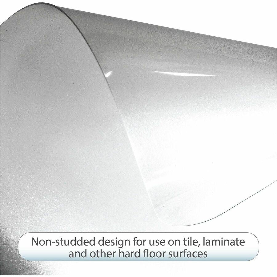 Lorell Chairmat - Hard Floor, Wood Floor, Vinyl Floor, Tile Floor - 60" Length x 46" Width x 0.095" Thickness - Rectangular - Vinyl - Clear - 1Each